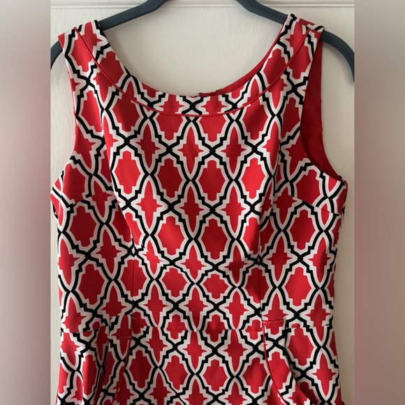 London Times Pink, Black and White Patterned Mini Dress size 10 - Picture 6 of 9